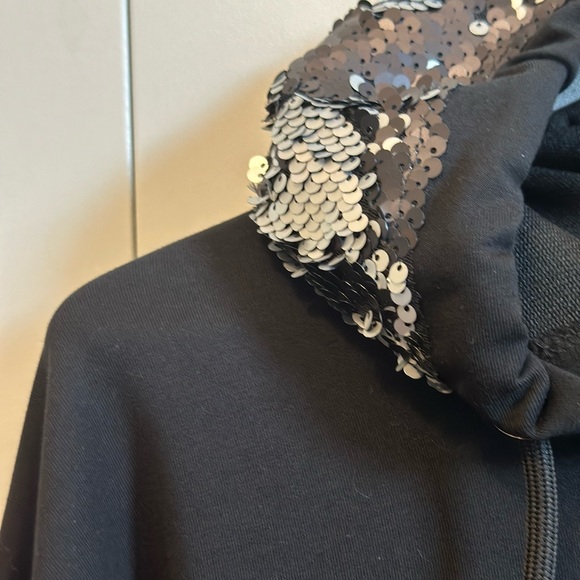 SIGNET Dress Knit w/ Bling Hood Pocket Silver Sequins Bronze Rhinestones Sz XL - Picture 8 of 12